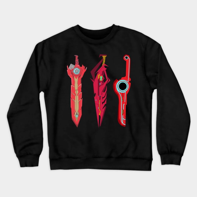 XenoBlade swords Crewneck Sweatshirt by wisdomeel